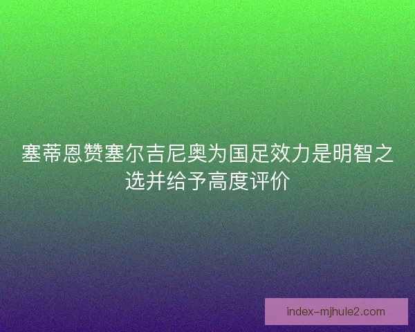 塞蒂恩赞塞尔吉尼奥为国足效力是明智之选并给予高度评价